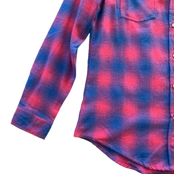 Via Penny Lane Reworked Apparel | Britney Spears Graphic Button Up Flannel Shirt - Picture 8 of 12